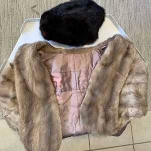 Real Fur Hat & Stole (1950s)